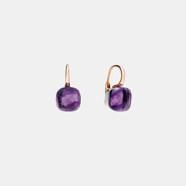 Boucles d'oreilles Nudo Or Améthyste 13ct