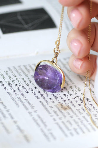 Pendente Pendente - Selo giratório em ametista em ouro amarelo 18k 58 Facettes