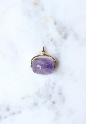 Pendente Pendente - Selo giratório em ametista em ouro amarelo 18k 58 Facettes