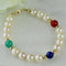 14-carat gold bead bracelet with semi-precious stones 58 Facettes 2306