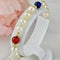 14-carat gold bead bracelet with semi-precious stones 58 Facettes 2306
