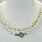 Akoya Pearl Necklace - 14-carat two-tone gold clasp and diamonds 58 Facettes 1998