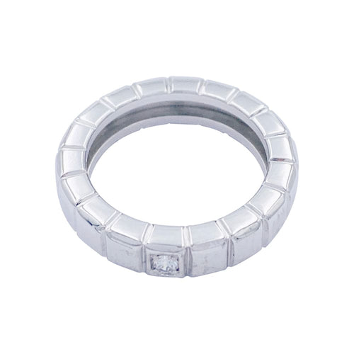 Bague 48 Chopard Ice Cube - Bague en or blanc 750 ornée d’un diamant 58 Facettes 32352
