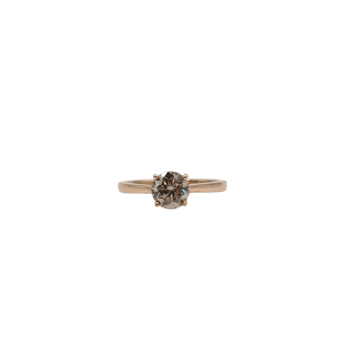 Bague 53 Bague solitaire or rose sertie d'un diamant 58 Facettes