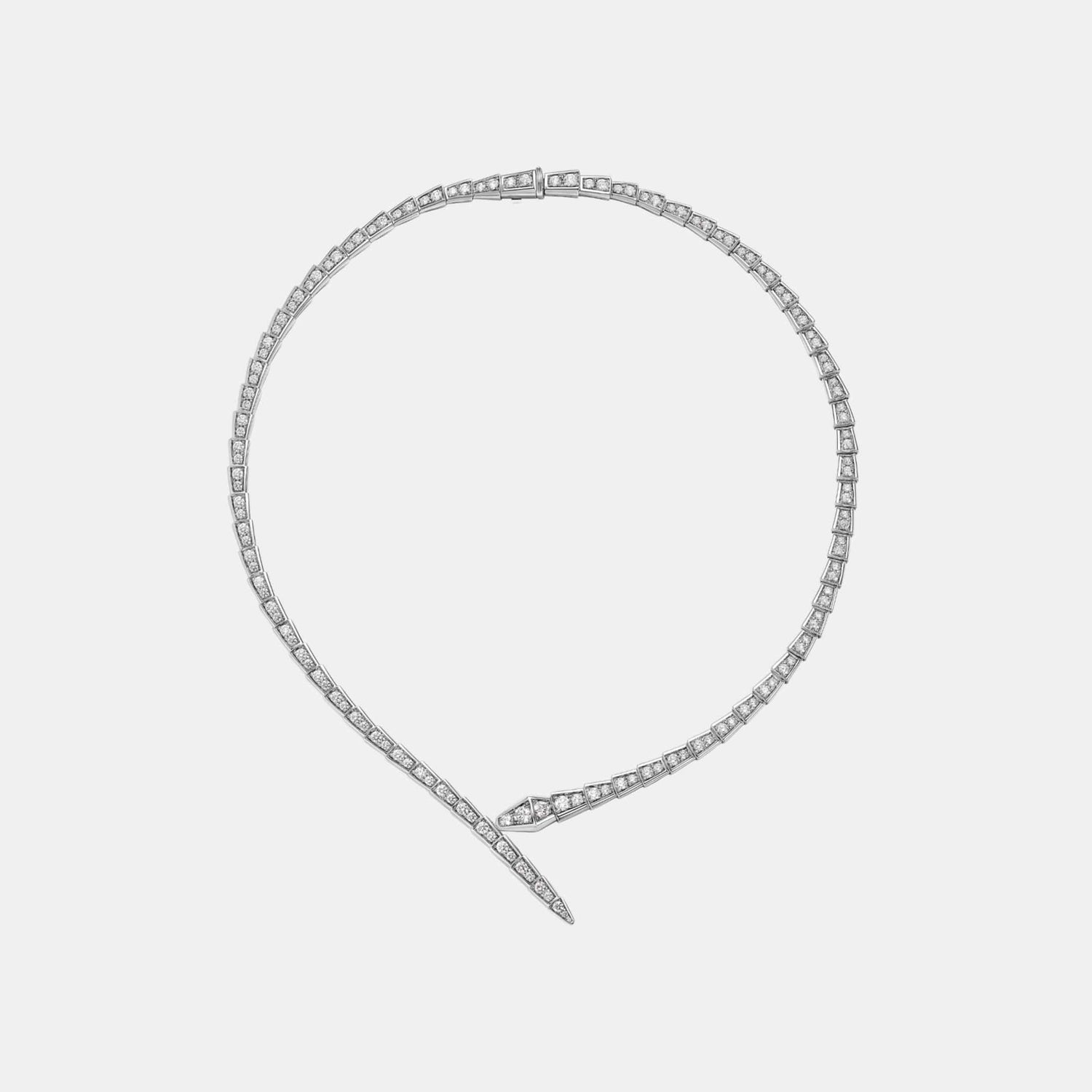 Collier Serpenti Viper Or blanc Diamant 4.99ct