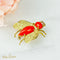 Bee pendant - Pendant in 18-carat yellow gold and coral 58 Facettes 2020