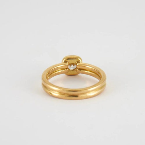 Bague 58 Bague en or Jaune, diamant 58 Facettes