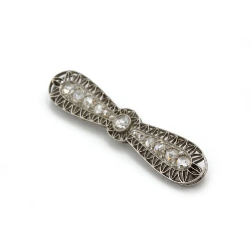 Broche Broche Belle Epoque - Or rose, Platine & Diamants 58 Facettes 250385R
