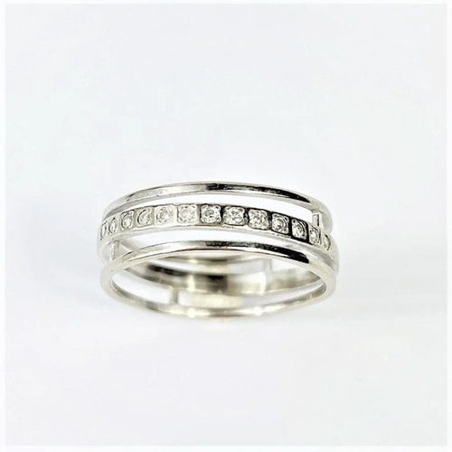 Bague 52 Alliance Diamants Or blanc 58 Facettes 20400000695