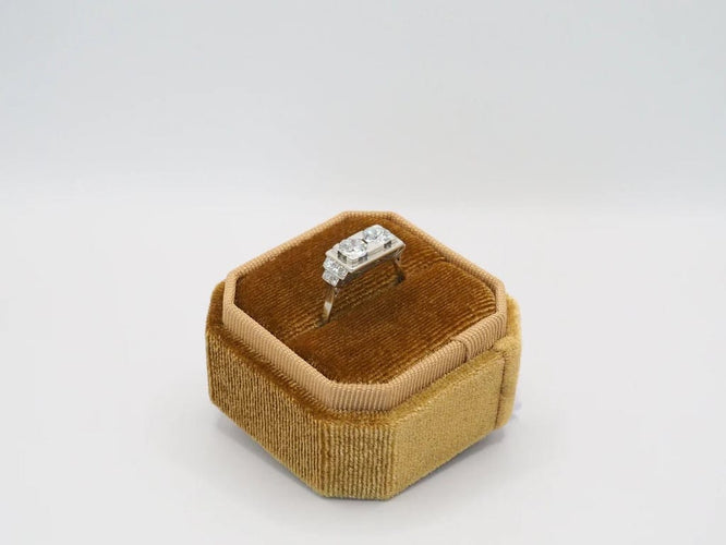 Bague 57 Bague Art Déco Platine Diamants 58 Facettes 4530