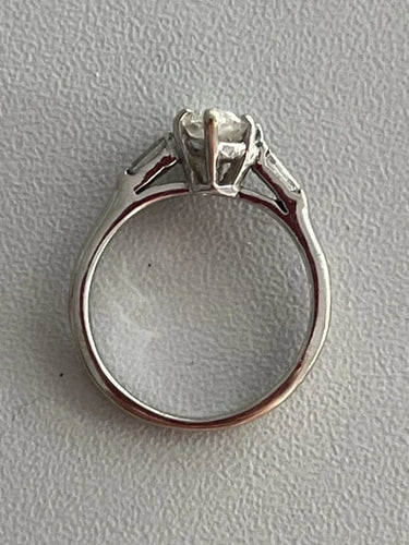 Bague 48 Bague Or Gris Diamant Taille Poire 58 Facettes 5341