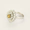 Bague 54 Bague diamant jaune taille brillant en or gris 18k et diamants 58 Facettes BA24