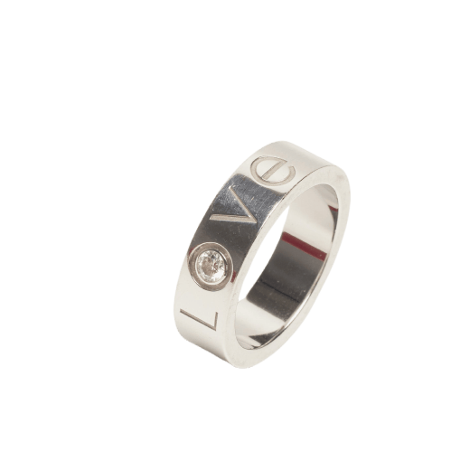 Bague 51 Cartier LOVE - Bague classique en or blanc et diamant 58 Facettes