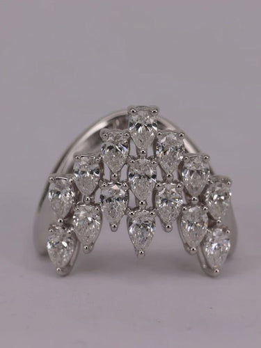 Bague 54 Bague diamant poires or blanc 58 Facettes P530