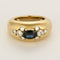 Prsten 45 Prsten od žutog zlata, safira i dijamanata 58 Facettes VER0159