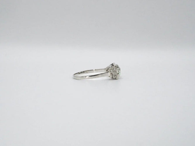 Bague 57 Bague Art Déco Platine Diamants 58 Facettes 4530