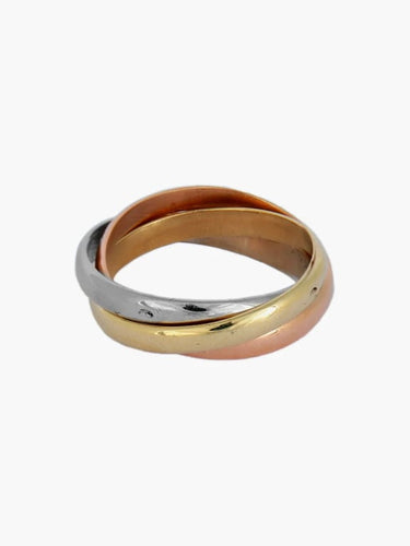 Bague 52.5 Bague 3 anneaux 3 ors 58 Facettes