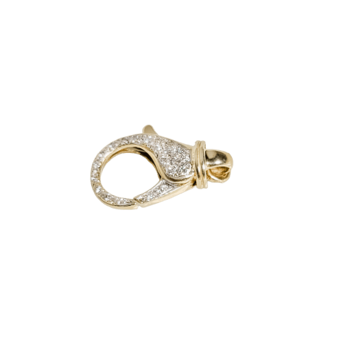 Naszyjnik Zapięcie naszyjnika z żółtego złota 14 karatów i diamentami 58 Facettes 2795