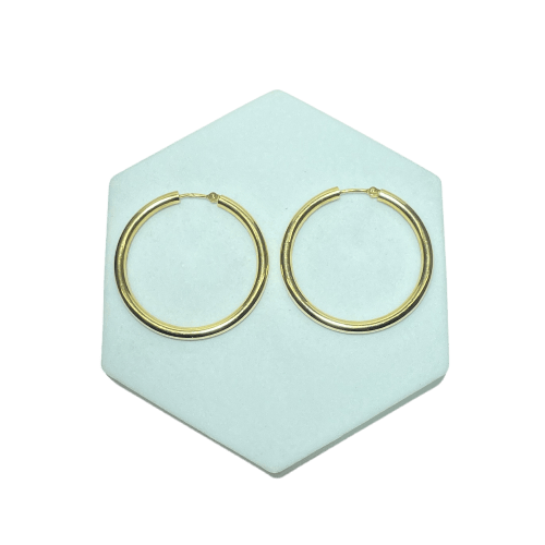 Minđuše Okrugle zlatne minđuše od žutog zlata 18 karata 3,08 g 58 Facettes 260010