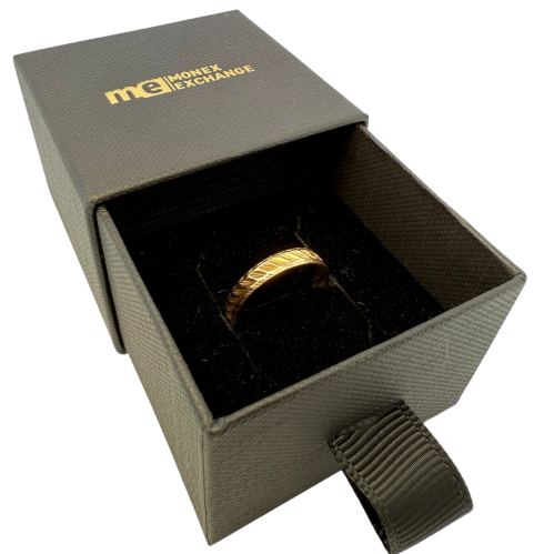 52号戒指 18K黄金雕刻戒指，52号尺寸 58 Facettes 250086