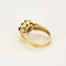 Ring 60.5 "Flower" ring in yellow gold, sapphire and diamonds 58 Facettes LEN1849X2