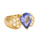 Bague 54 Bague en Or jaune, diamants, tanzanite 58 Facettes