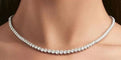 Collier Collier rivière en Or blanc 58 Facettes