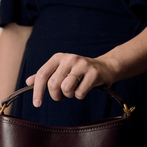 Ring 49,5 Ehering amerikanisch aus Gelbgold und Diamanten 58 Facettes VES0797X3