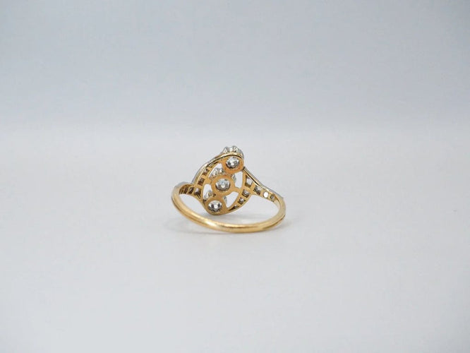 Bague 54 Bague ancienne or jaune diamants 58 Facettes 4249