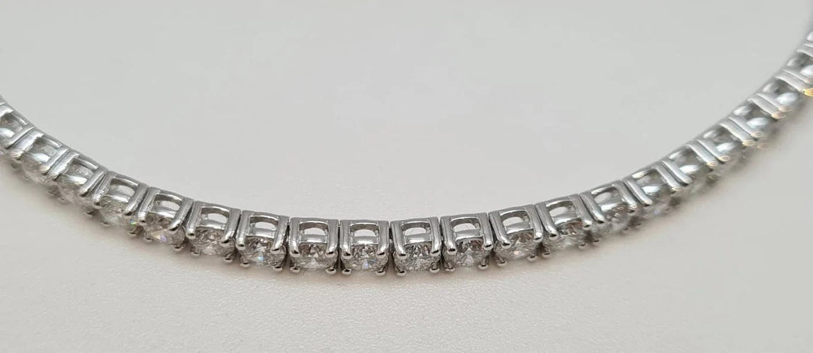 Bracelet Bracelet tennis or blanc diamants 58 Facettes