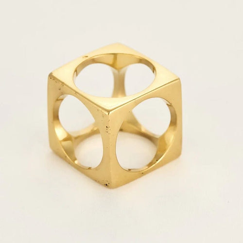 Pendentif Dinh Van Le Pavé - Pendentif grand modèle en or jaune 18K 58 Facettes 58FC128