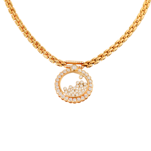 Collier Chopard Happy Diamonds - Collier en or jaune 18 carats et diamants 58 Facettes 3293