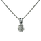 Pendentif Pendentif en or blanc 14 carats en forme de fleur, diamants 58 Facettes 2313