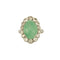 Bague 49 Bague cabochon jade et diamants en or blanc 18 carats 58 Facettes 1933