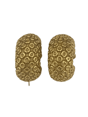 Boucles d'oreilles Boucles d'Oreilles Créoles Or Jaune Gaufré 58 Facettes LOT 6592