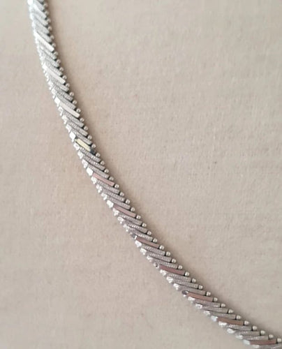 Collier COLLIER PLAT VINTAGE OR BLANC 58 Facettes C 60