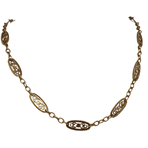 Naszyjnik Naszyjnik filigranowy ażurowy ze złota żółtego 18 karatów, 13,19 g 58 Facettes 250193