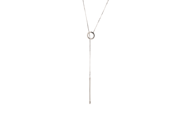 Collier Oro Bianco Collier avec pendentif en or blanc 18 ct 58 Facettes COL201