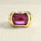 Bague 49 Bague Or Jaune, Pierre Rouge Cabochon et Diamants 58 Facettes 61E00483