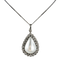 Pendente in oro bianco 585 con perla Mabé e diamanti 58 Facettes 2150