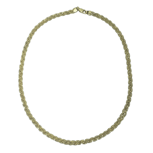 Textured necklace Link in 18K yellow gold, 12.39 g 58 Facettes 250128