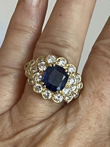 Bague 52 Bague Or Jaune Saphir Ceylan Diamants 58 Facettes 5009