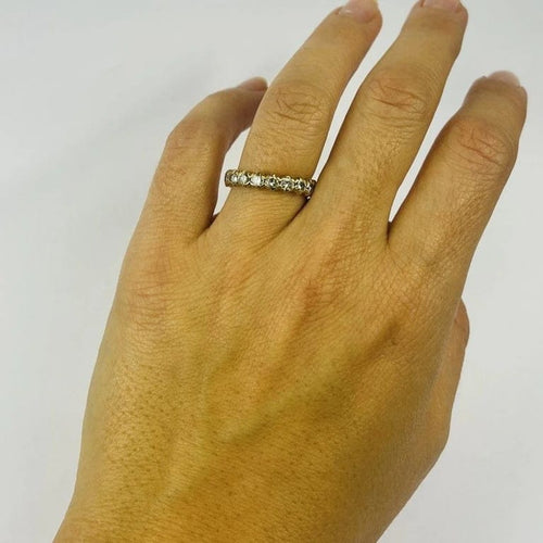 Bague 53 Alliance Tour Complet Or Diamants 58 Facettes 20400000748