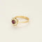 Bague 54 Bague marguerite en or jaune 18k et rubis entouré de diamants 58 Facettes BA212