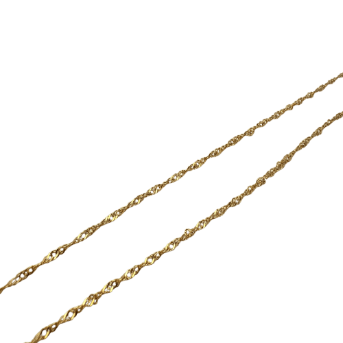 Naszyjnik z cienkim łańcuszkiem z żółtego złota 18 karatów 1,84 g 58 Facettes 250096