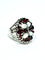 Bague 63 Bague Argent, Nacre Et Grenats 58 Facettes