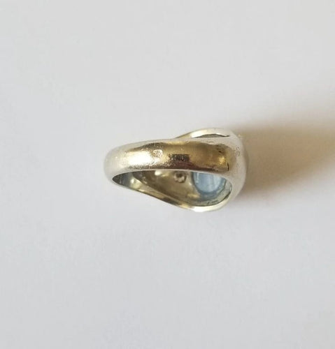 Bague 51 Chevalière Saphir et Diamants 58 Facettes