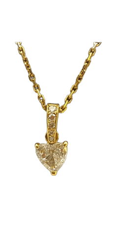 Pendentif Cartier - Pendentif cœur en or jaune et diamant 58 Facettes