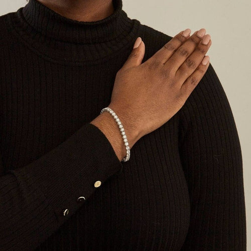 Bracelet Bracelet tennis en or blanc 18 carats et diamants 11,70 ct 58 Facettes