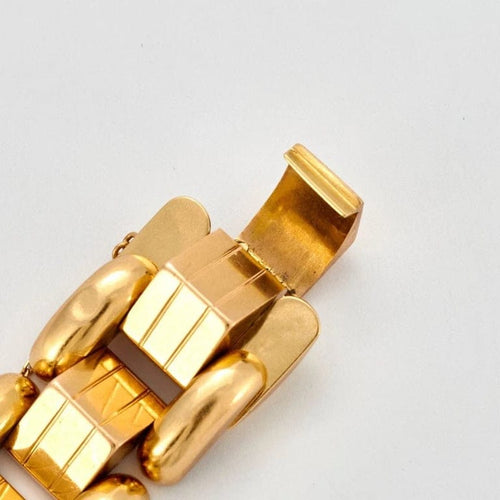 Bracelet Bracelet Tank articulé en or jaune 18k 58 Facettes